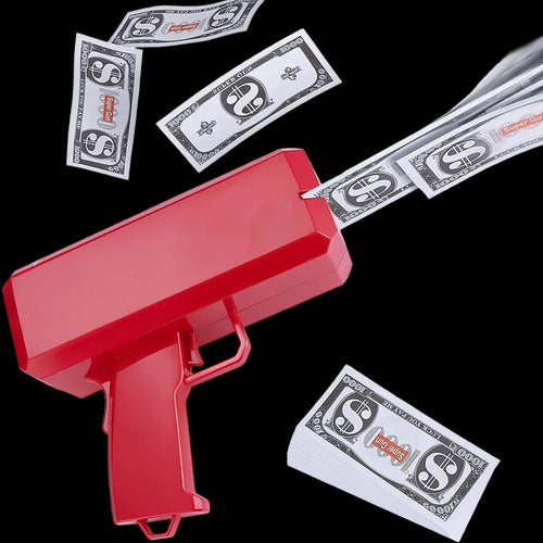 4514 Money Gun Shooter Cash Spray Gun Make It Rain Toy Gun Cash Cannon Money Gun Great Fun For Party Games Wedding Birthday